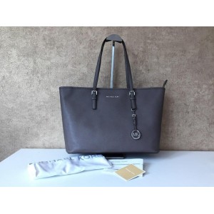 [NEW] MICHAEL KORS 30T5STVT2L JET SET TRAVEL MEDIUM SAFFIANO LEATHER TOP-ZIP TOTE